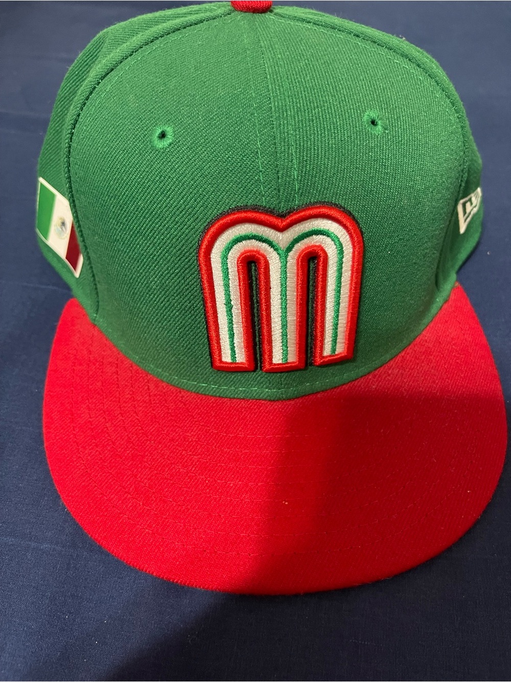 New Era Green and Red Mexico 'M' fitted world classic baseball